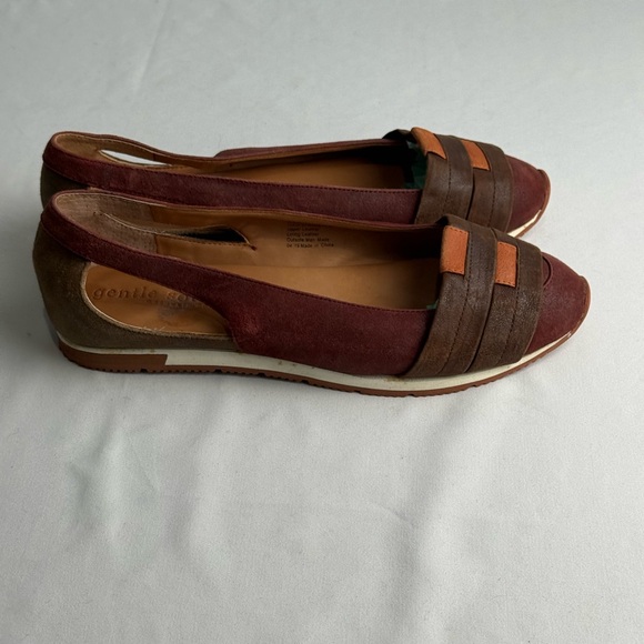 Gentle  Souls  by Kenneth Cole Leather Suede Luca Strap Size 8.5 Dark Maroon - Picture 8 of 14